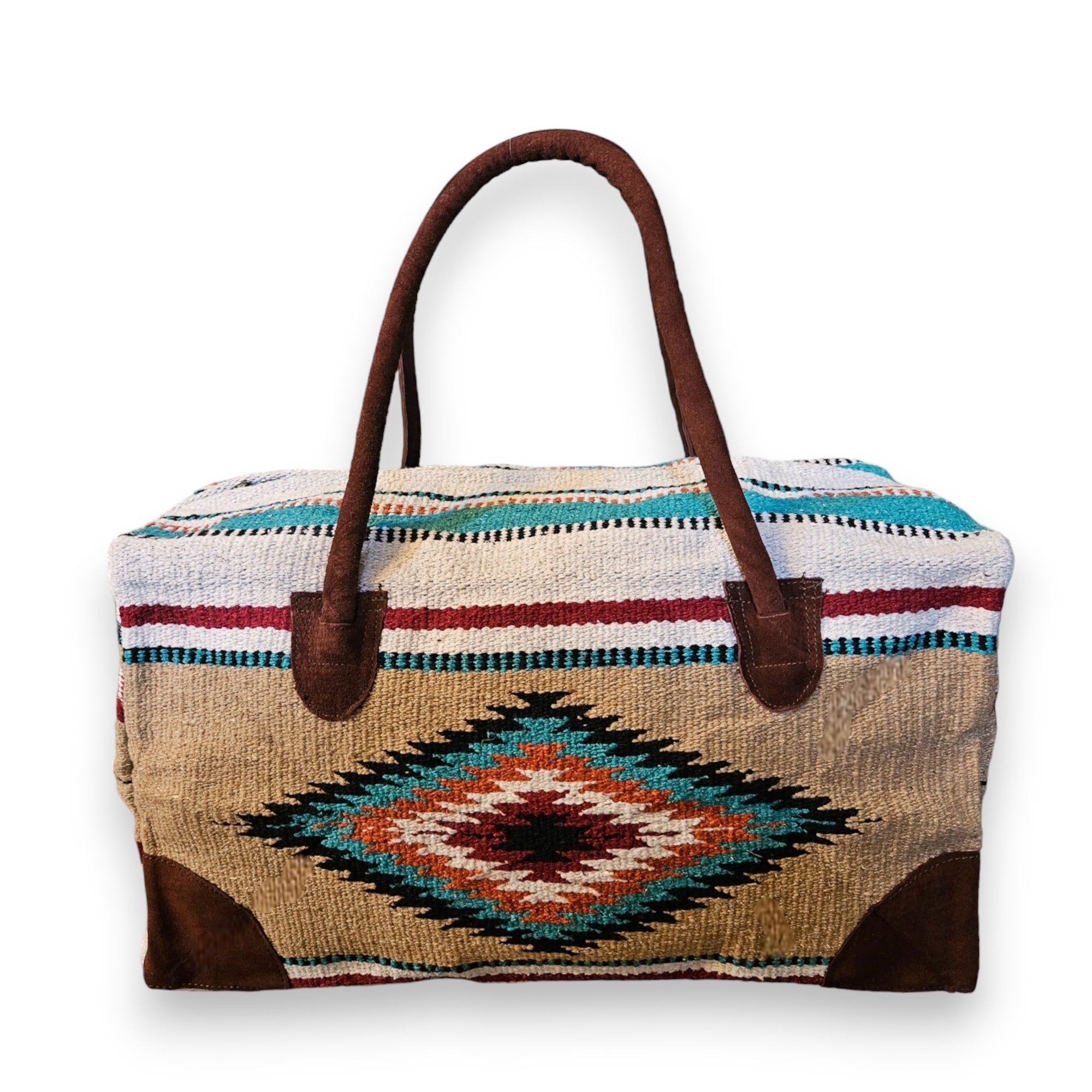 Southwestern Large Weekender Travel Bag Duffle Bag Boho Travel Bag- The Diego Go West Weekender - Ranch Junkie Mercantile LLC 