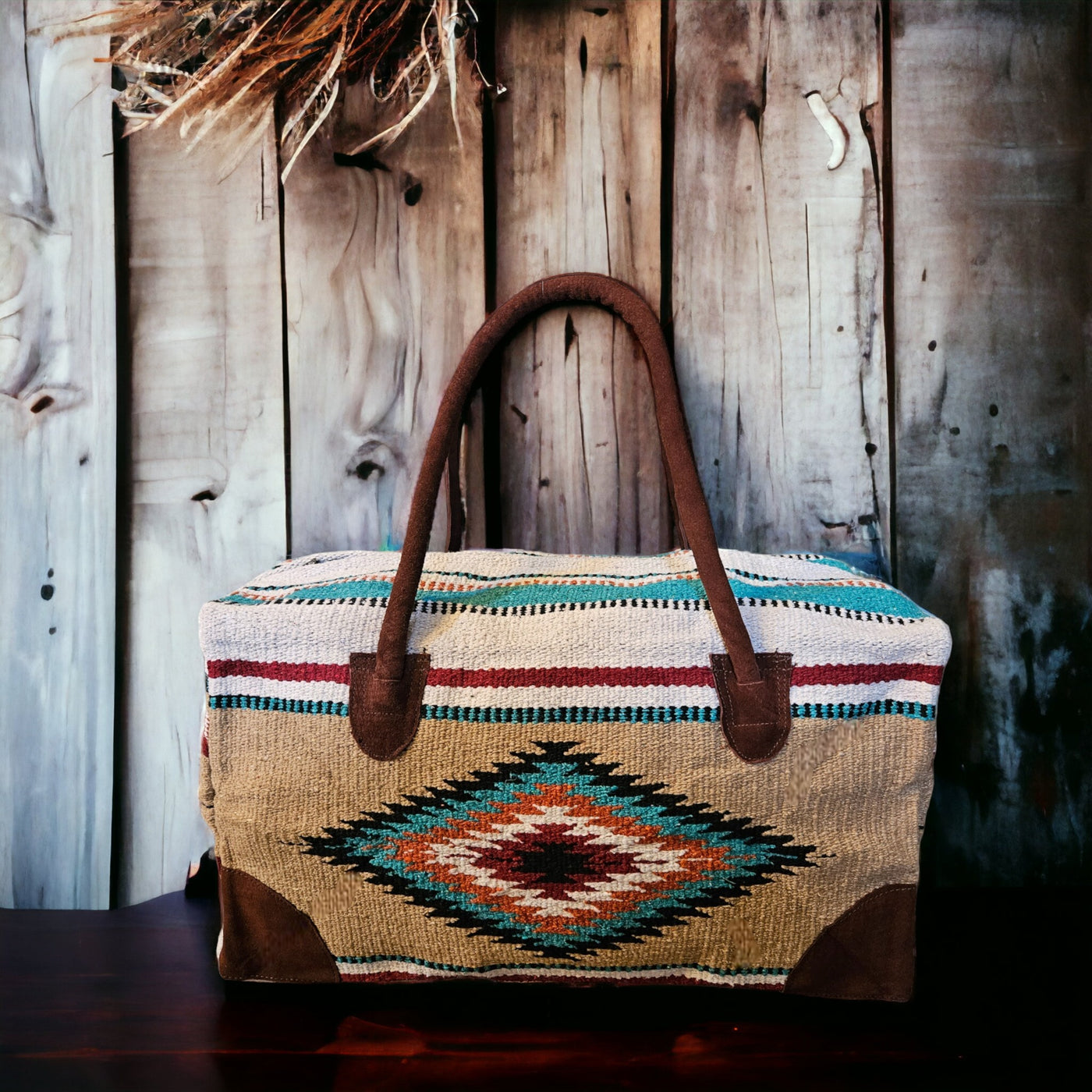 Southwestern Large Weekender Travel Bag Duffle Bag Boho Travel Bag- The Diego Go West Weekender - Ranch Junkie Mercantile LLC