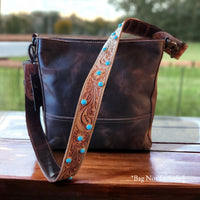 Dolly 40" Hand Tooled Western Purse Strap - Ranch Junkie Mercantile LLC 