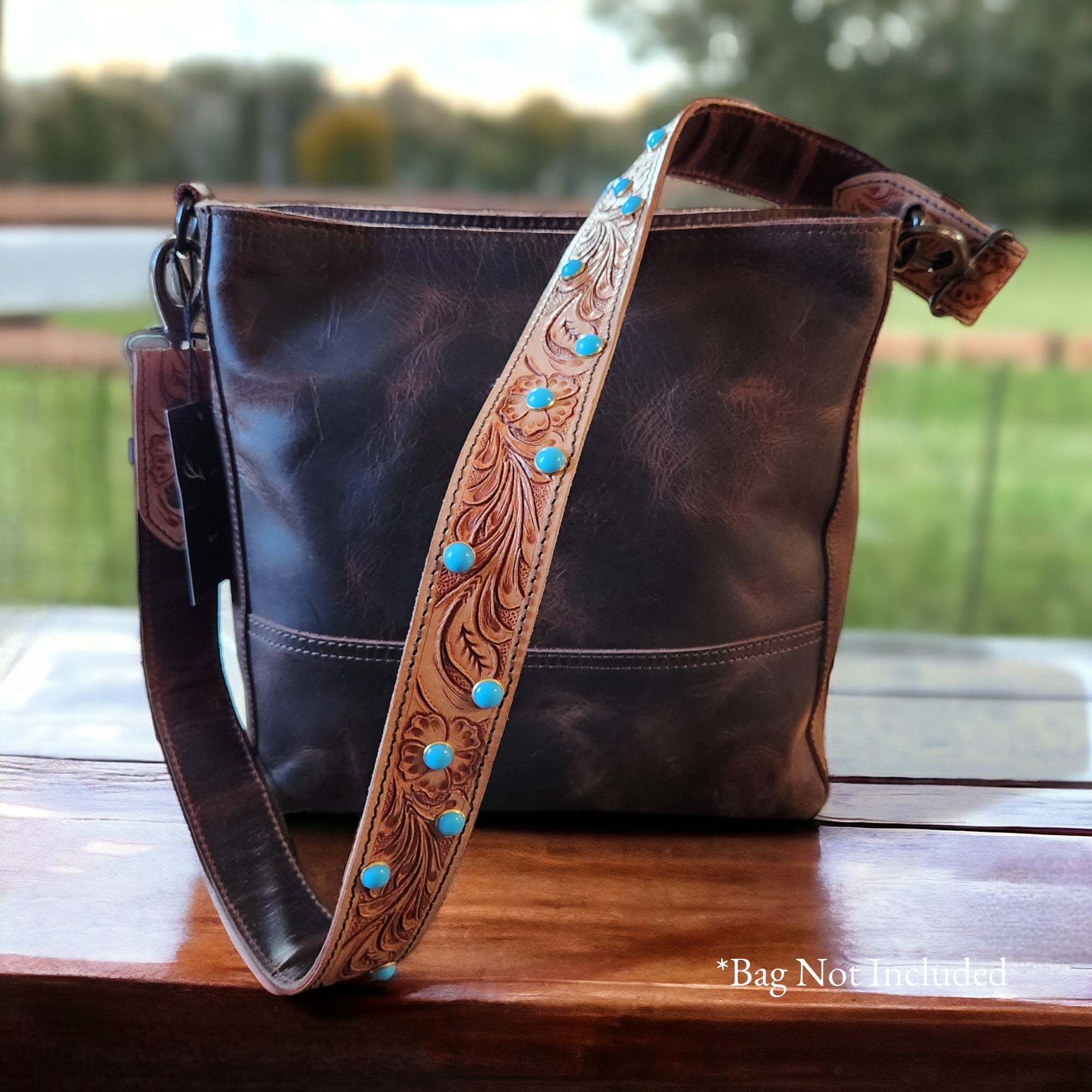 Dolly 40" Hand Tooled Western Purse Strap - Ranch Junkie Mercantile LLC 