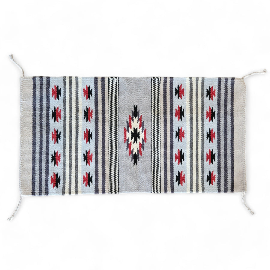 21" X 40.5"  The Domingo Handwoven Wool Southwestern Rug