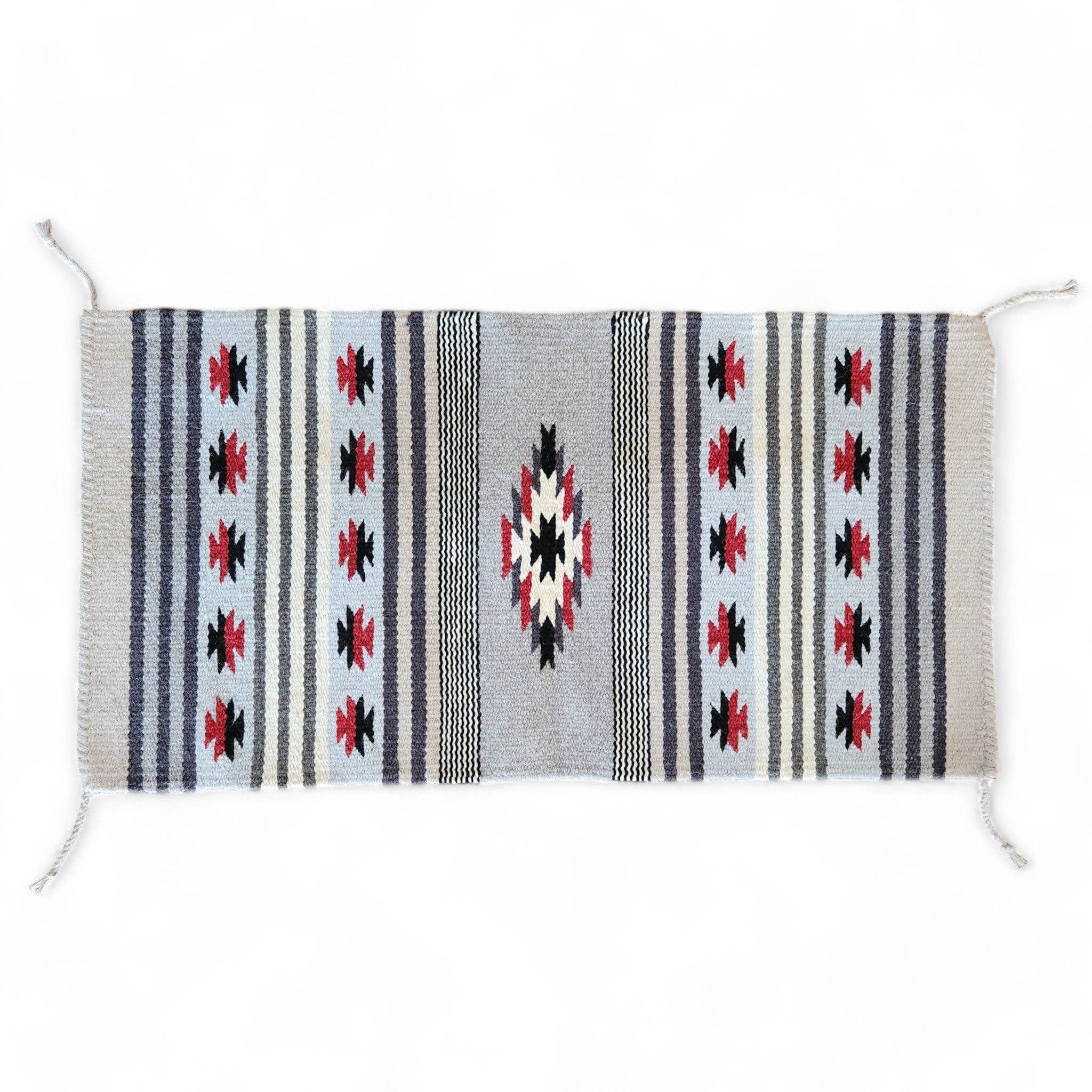 20" X 40" Handwoven Wool Southwestern Rug The Domingo Accent Rug - Ranch Junkie Mercantile LLC 