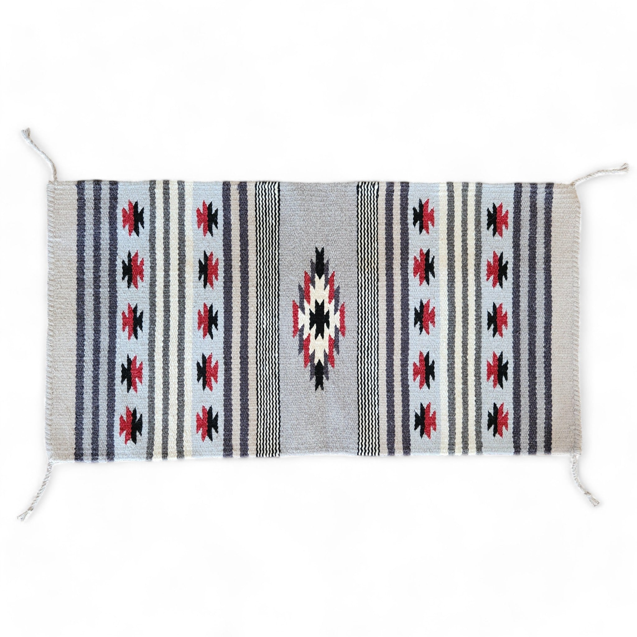 20" X 40" Handwoven Wool Southwestern Rug The Domingo Accent Rug