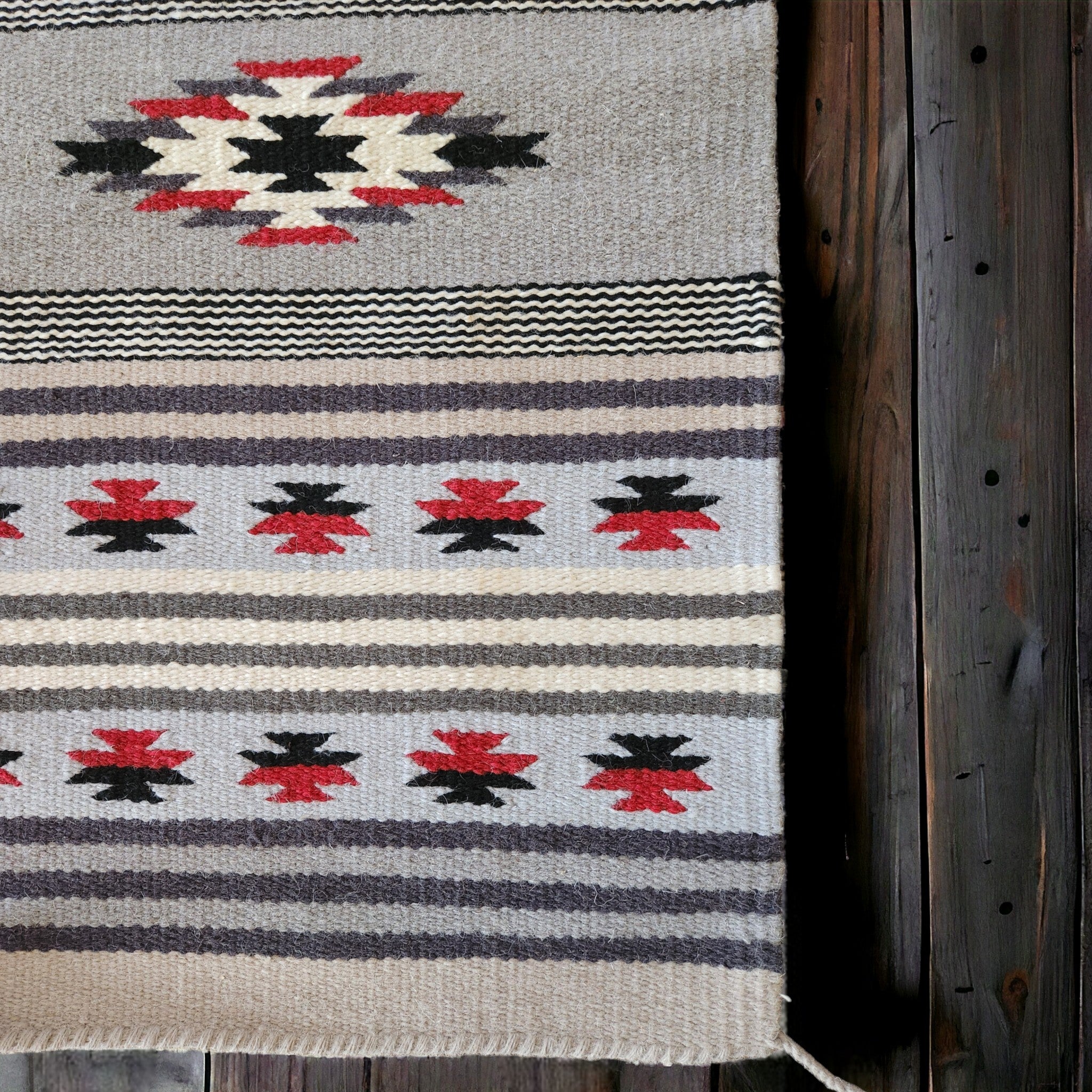 20" X 40" Handwoven Wool Southwestern Rug The Domingo Accent Rug - Ranch Junkie Mercantile LLC 