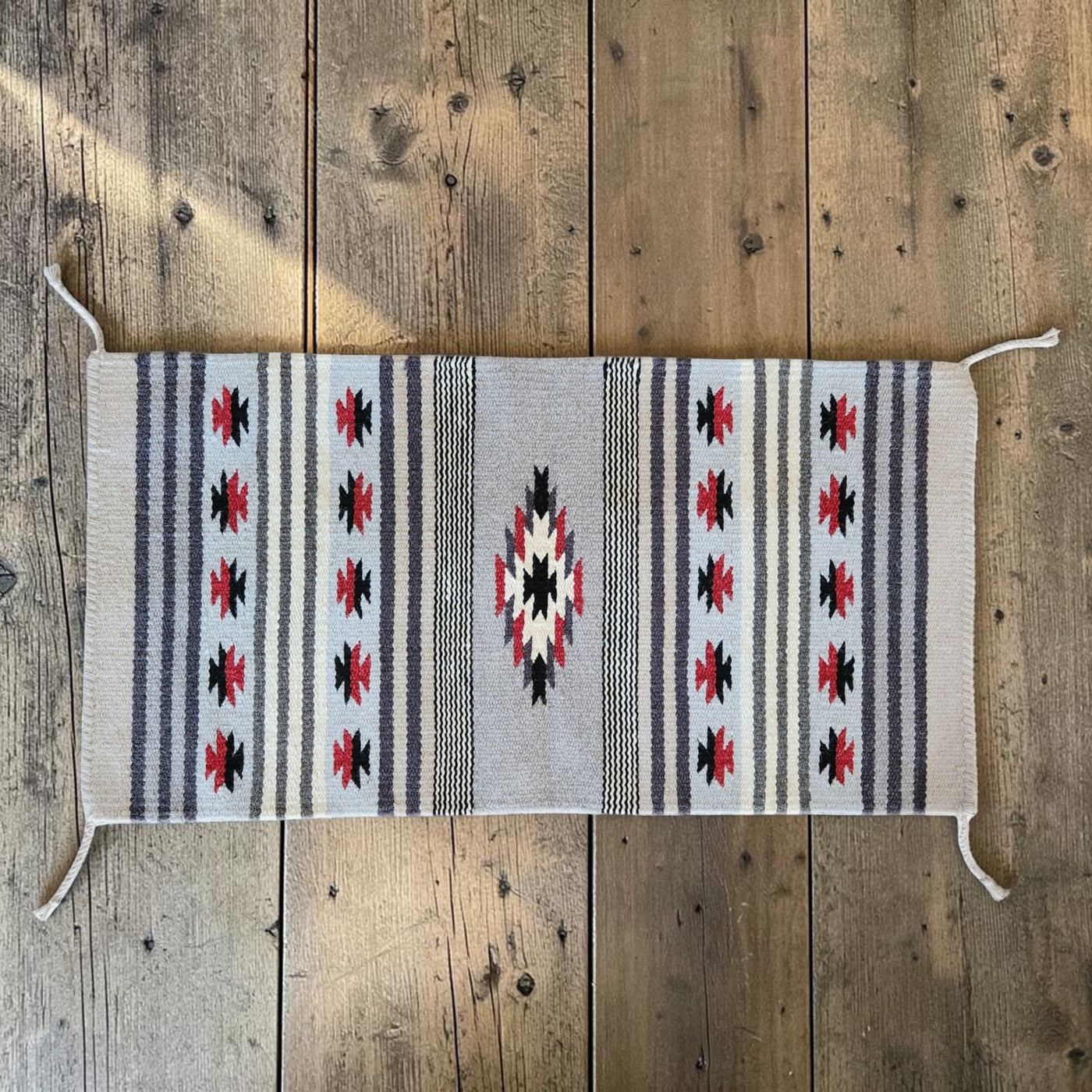 20" X 40" Handwoven Wool Southwestern Rug The Domingo Accent Rug - Ranch Junkie LLC 