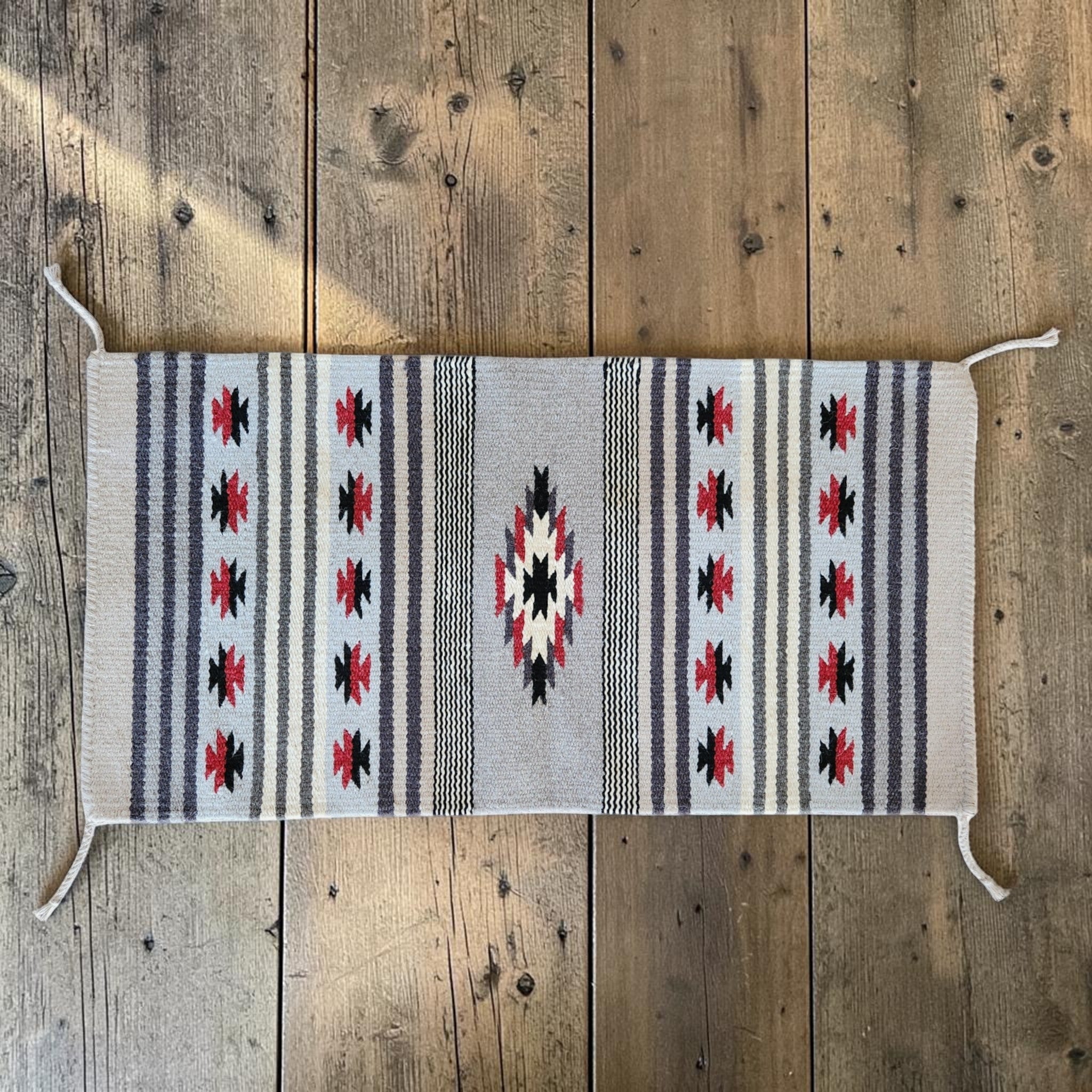 20" X 40" Handwoven Wool Southwestern Rug The Domingo Accent Rug - Ranch Junkie LLC 