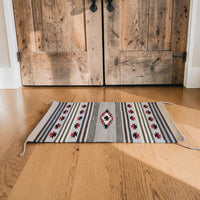 20" X 40" Handwoven Wool Southwestern Rug The Domingo Accent Rug - Ranch Junkie LLC 