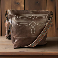Dottie Adjustable Tooled Leather Western Bag Strap (34" to 60")