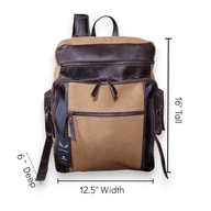 Bundle Deal Canvas/Leather Drifter Backpack + Toiletry Bag - Ranch Junkie Mercantile LLC