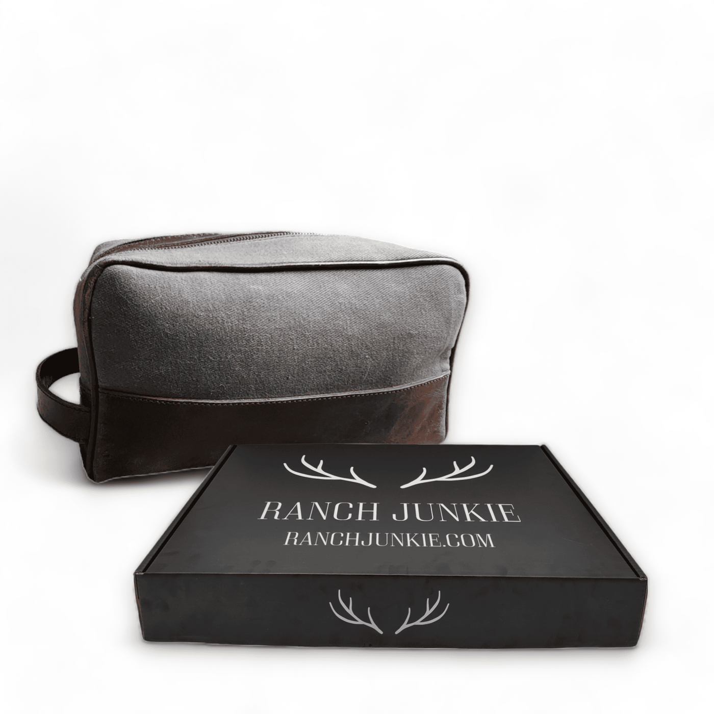 The Canvas/Leather Drifter Large Toiletry Bag - Ranch Junkie Mercantile LLC
