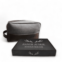 The Canvas/Leather Drifter Large Toiletry Bag - Ranch Junkie Mercantile LLC 