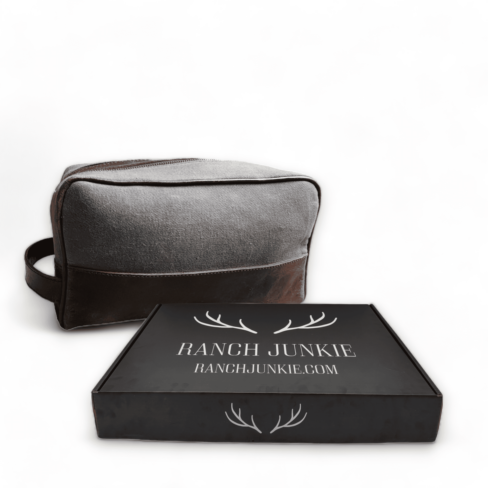 The Canvas/Leather Drifter Large Toiletry Bag - Ranch Junkie Mercantile LLC 