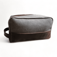 The Canvas/Leather Drifter Large Toiletry Bag - Ranch Junkie Mercantile LLC