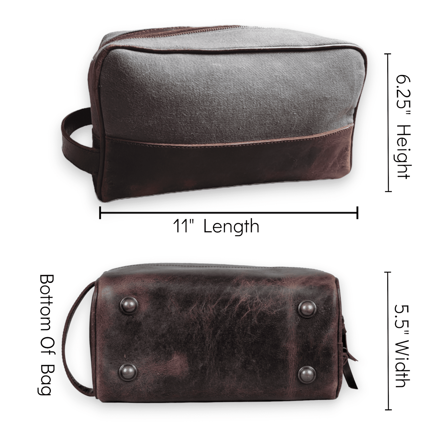 The Canvas/Leather Drifter Large Toiletry Bag - Ranch Junkie Mercantile LLC