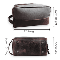 Bundle Deal Canvas/Leather Drifter Backpack + Toiletry Bag - Ranch Junkie Mercantile LLC