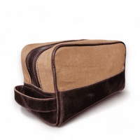 The Canvas/Leather Drifter Large Toiletry Bag - Ranch Junkie Mercantile LLC