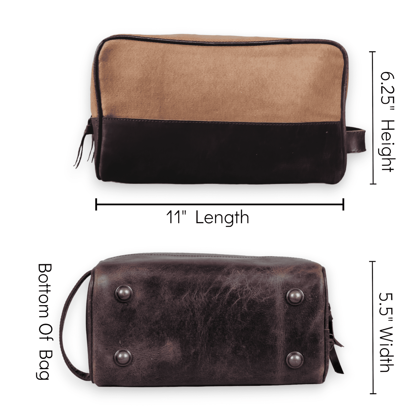 The Canvas/Leather Drifter Large Toiletry Bag - Ranch Junkie Mercantile LLC