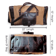 Bundle Deal Canvas/Leather Drifter Weekender Duffel Bag + Drifter Backpack - Ranch Junkie Mercantile LLC