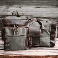 Bundle Deal Canvas/Leather Drifter Weekender Duffel Bag + Drifter Backpack - Ranch Junkie Mercantile LLC