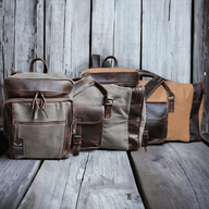 Bundle Deal Canvas/Leather Drifter Weekender Duffel Bag + Drifter Backpack - Ranch Junkie Mercantile LLC