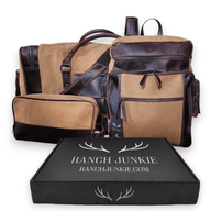 Mega Bundle Deal Canvas/Leather Drifter Duffel + Backpack + Toiletry Bag - Ranch Junkie Mercantile LLC