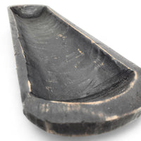 18"-21" Long Rustic Ebony Baguette Dough Bowl, Decorative Bowl New Dawn Ebony - Ranch Junkie Mercantile LLC 
