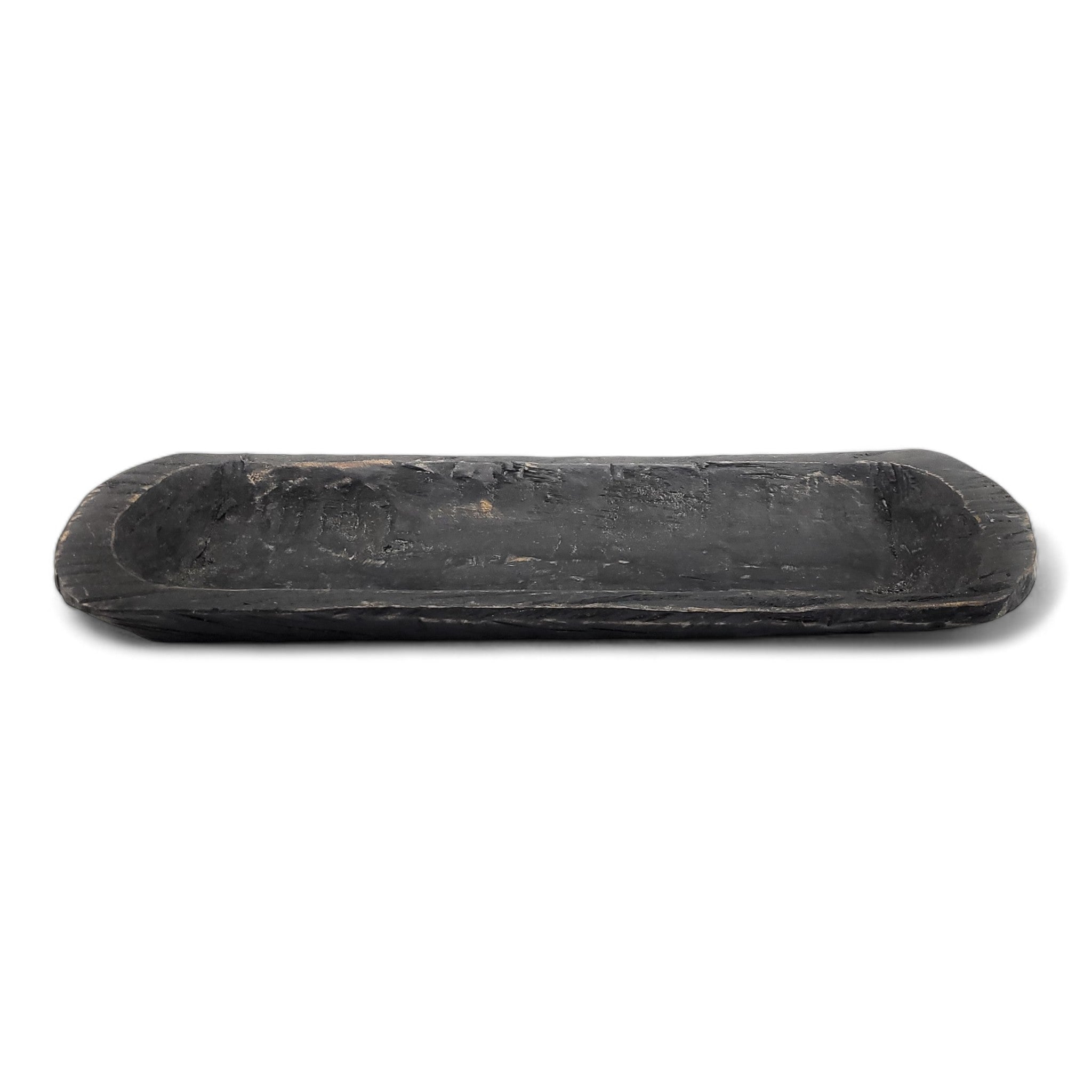 18"-21" Long Rustic Ebony Baguette Dough Bowl, Decorative Bowl New Dawn Ebony - Ranch Junkie Mercantile LLC 