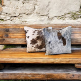 18x18 Genuine Cowhide Pillow Covers Eclectic Mix Double Sided Highlands Cowhide Pillow - Ranch Junkie Mercantile LLC 
