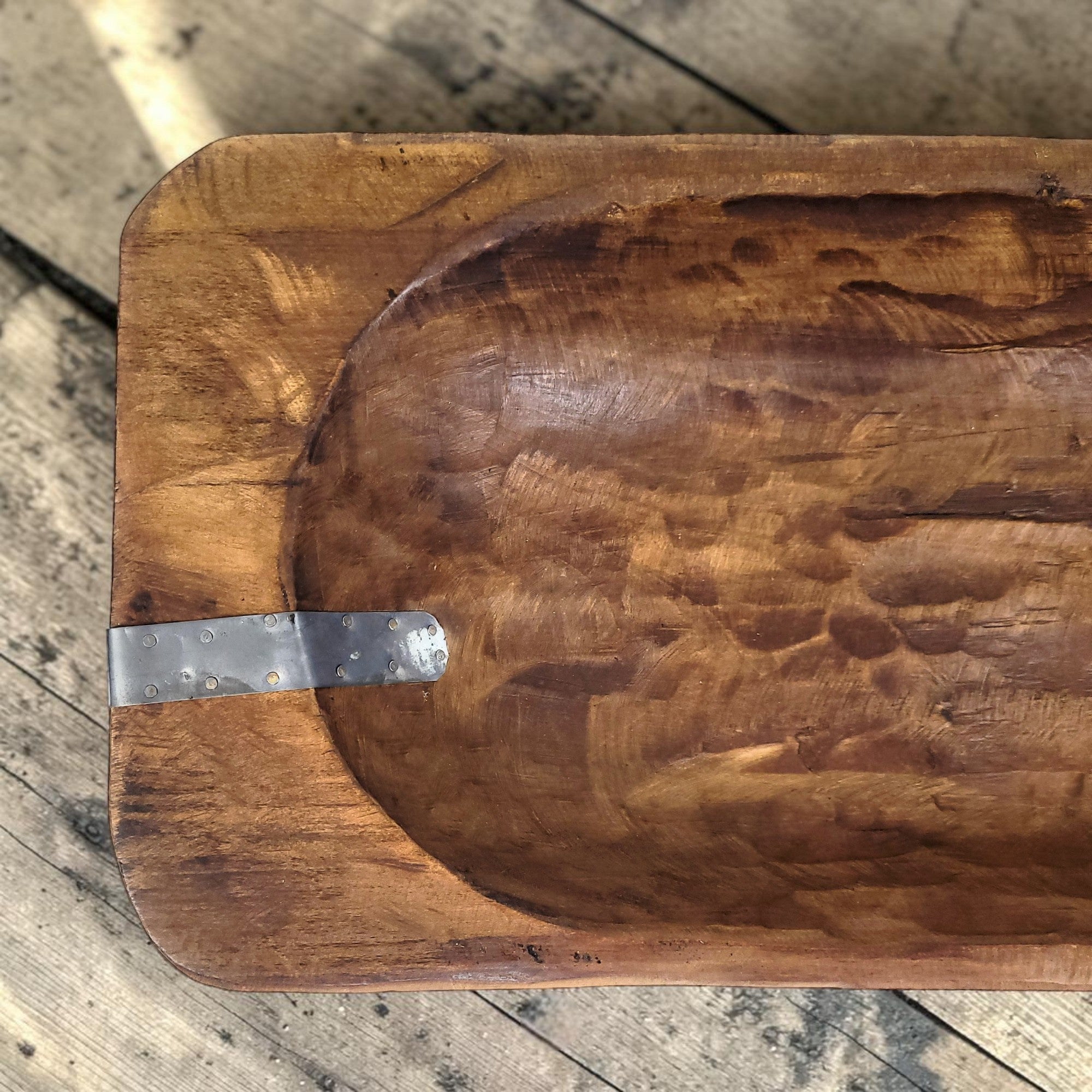 24"-26" Long Industrial Grand Canyon Large Decorative Dough Bowl, Table Center Piece - Ranch Junkie LLC 