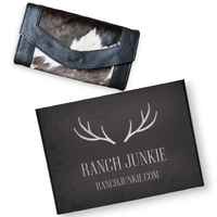 Genuine Cowhide Full Size Large Wallet-Cowhide Highlands Envelope Wallet - Ranch Junkie Mercantile LLC 