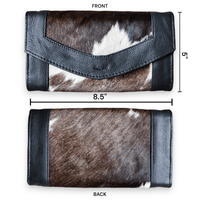 Genuine Cowhide Full Size Large Wallet-Cowhide Highlands Envelope Wallet - Ranch Junkie Mercantile LLC 
