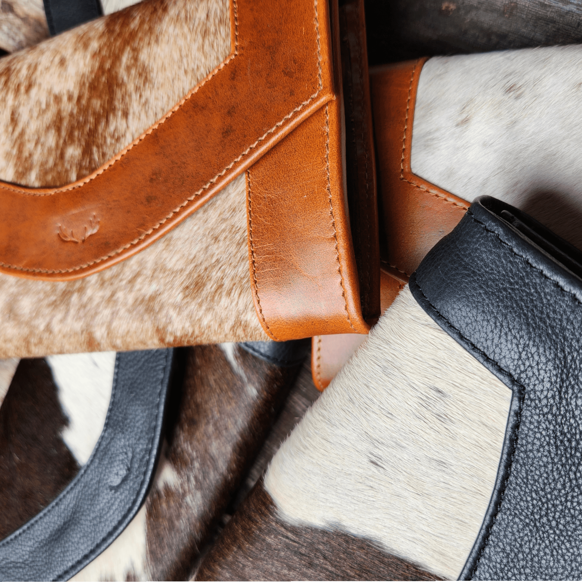 Genuine Cowhide Full Size Large Wallet-Cowhide Highlands Envelope Wallet - Ranch Junkie Mercantile LLC 
