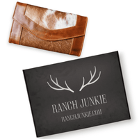 Genuine Cowhide Full Size Large Wallet-Cowhide Highlands Envelope Wallet - Ranch Junkie Mercantile LLC 