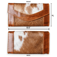 Genuine Cowhide Full Size Large Wallet-Cowhide Highlands Envelope Wallet - Ranch Junkie Mercantile LLC 