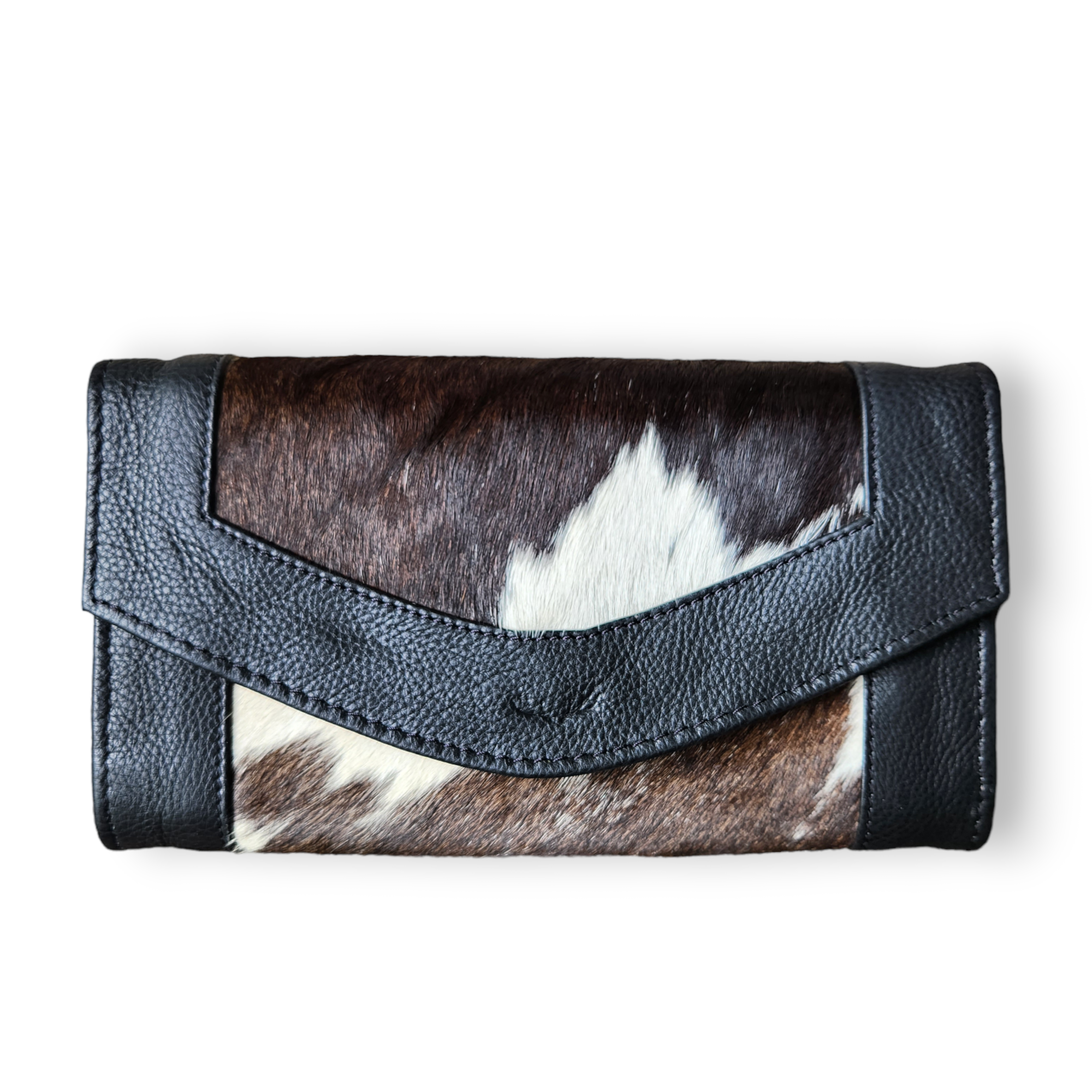 Bundle Deal Highlands Cowhide Large Tote Black + Envelope Cowhide Wallet - Ranch Junkie Mercantile LLC 