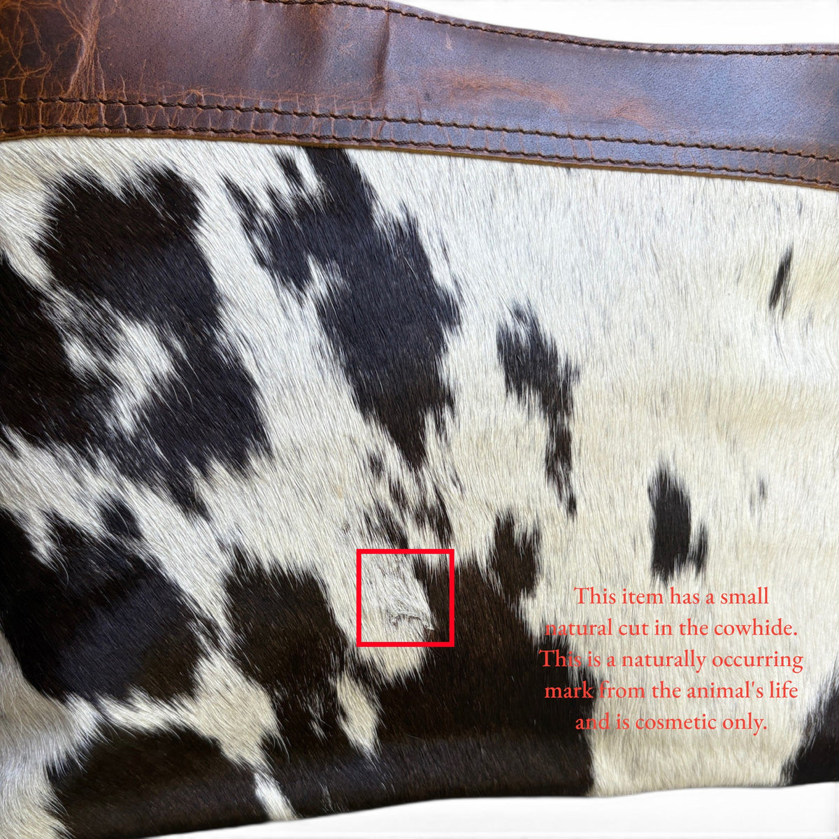 Sample Sale #1 Highlands Handcrafted Cowhide And Leather Crossbody- Cowhide Crossbody - Ranch Junkie LLC