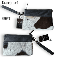 Sample Sale Highlands Genuine Cowhide Black Wristlet Clutch Bag - Ranch Junkie Mercantile LLC
