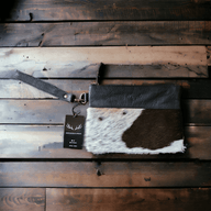 Sample Sale Highlands Genuine Cowhide Black Wristlet Clutch Bag - Ranch Junkie Mercantile LLC