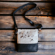Sample Sale Highlands Genuine Cowhide Large Black Crossbody Bag Crossbody Purse #5 - Ranch Junkie Mercantile LLC