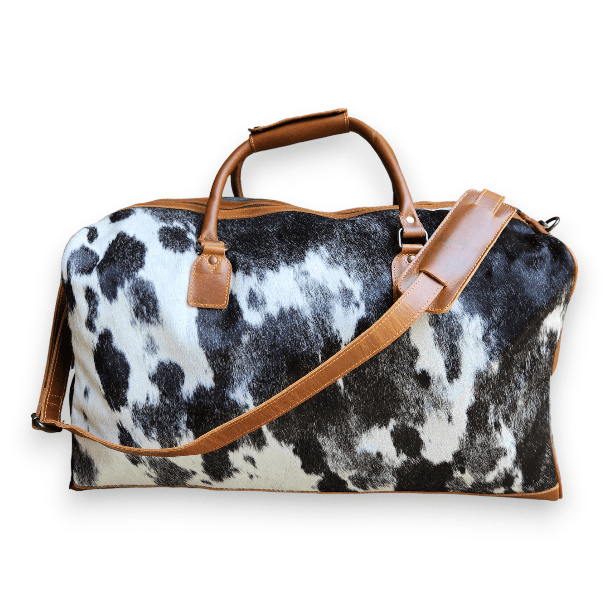 The Highlands Black Large Genuine Cowhide Weekender Duffel Luggage & BagsRanch Junkie