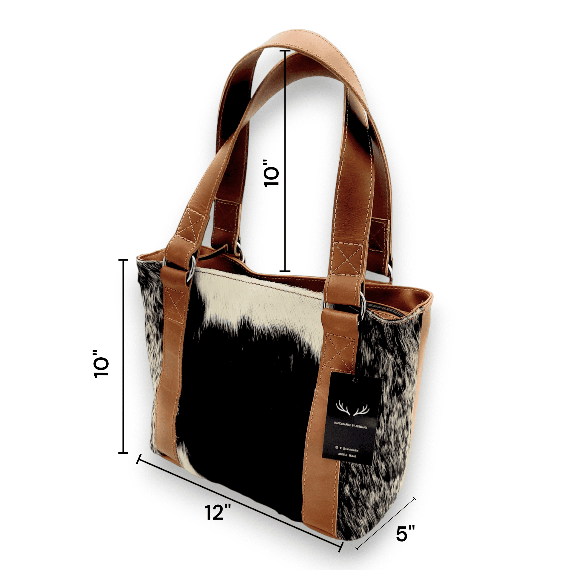 Bundle Deal -The Highlands Cowhide Tote Purse  + Cowhide Credit Card Wallet - Ranch Junkie Mercantile LLC