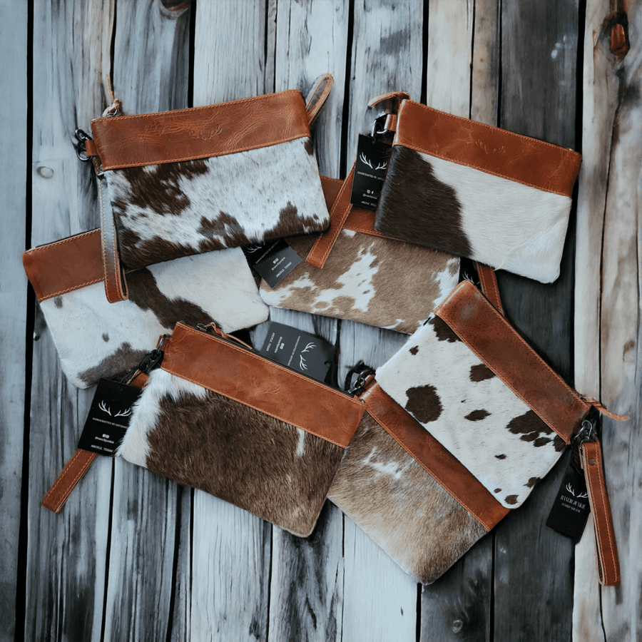Sample Sale Highlands Genuine Cowhide Wristlet Clutch Bag - Ranch Junkie Mercantile LLC