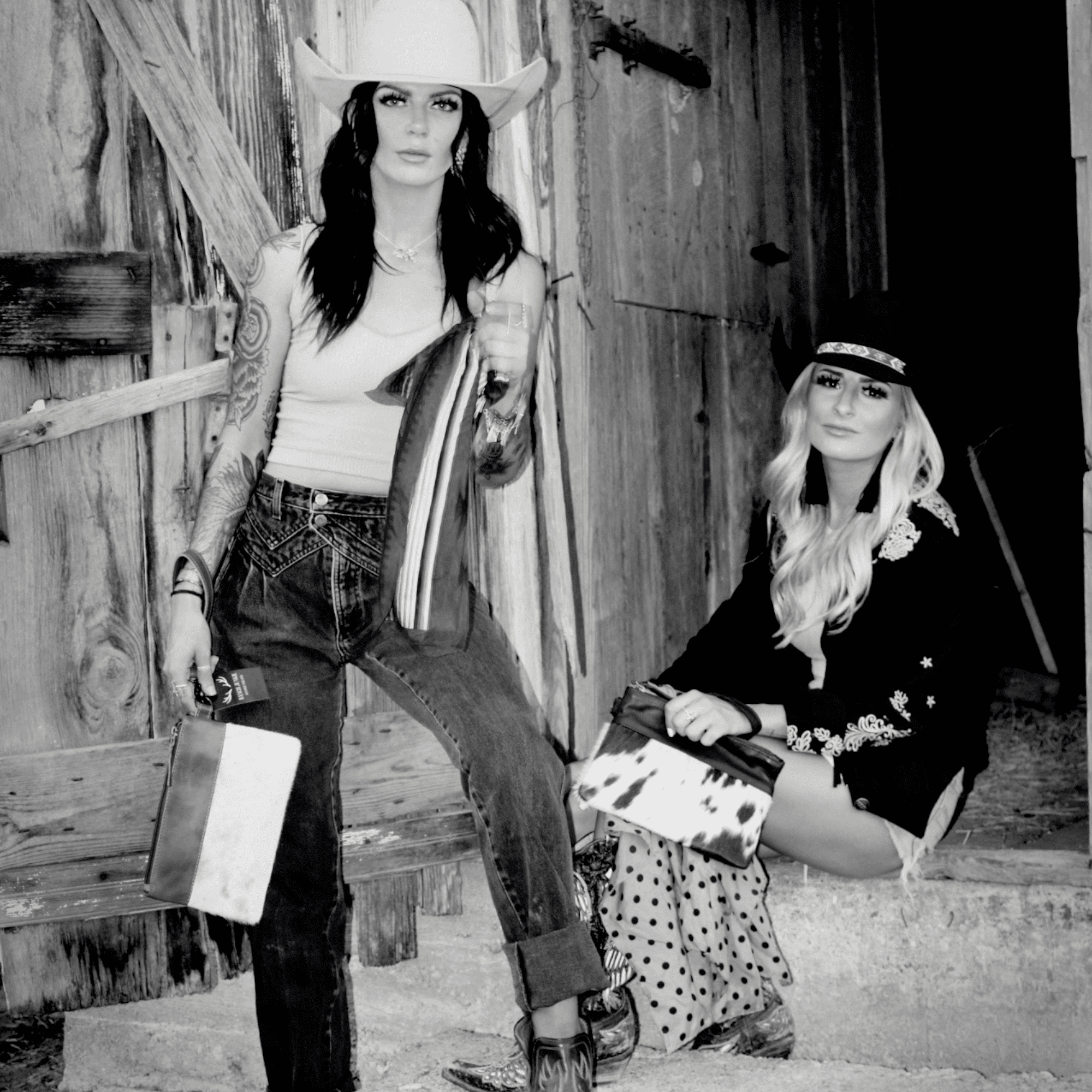 Sample Sale Highlands Genuine Cowhide Wristlet Clutch Bag - Ranch Junkie Mercantile LLC 