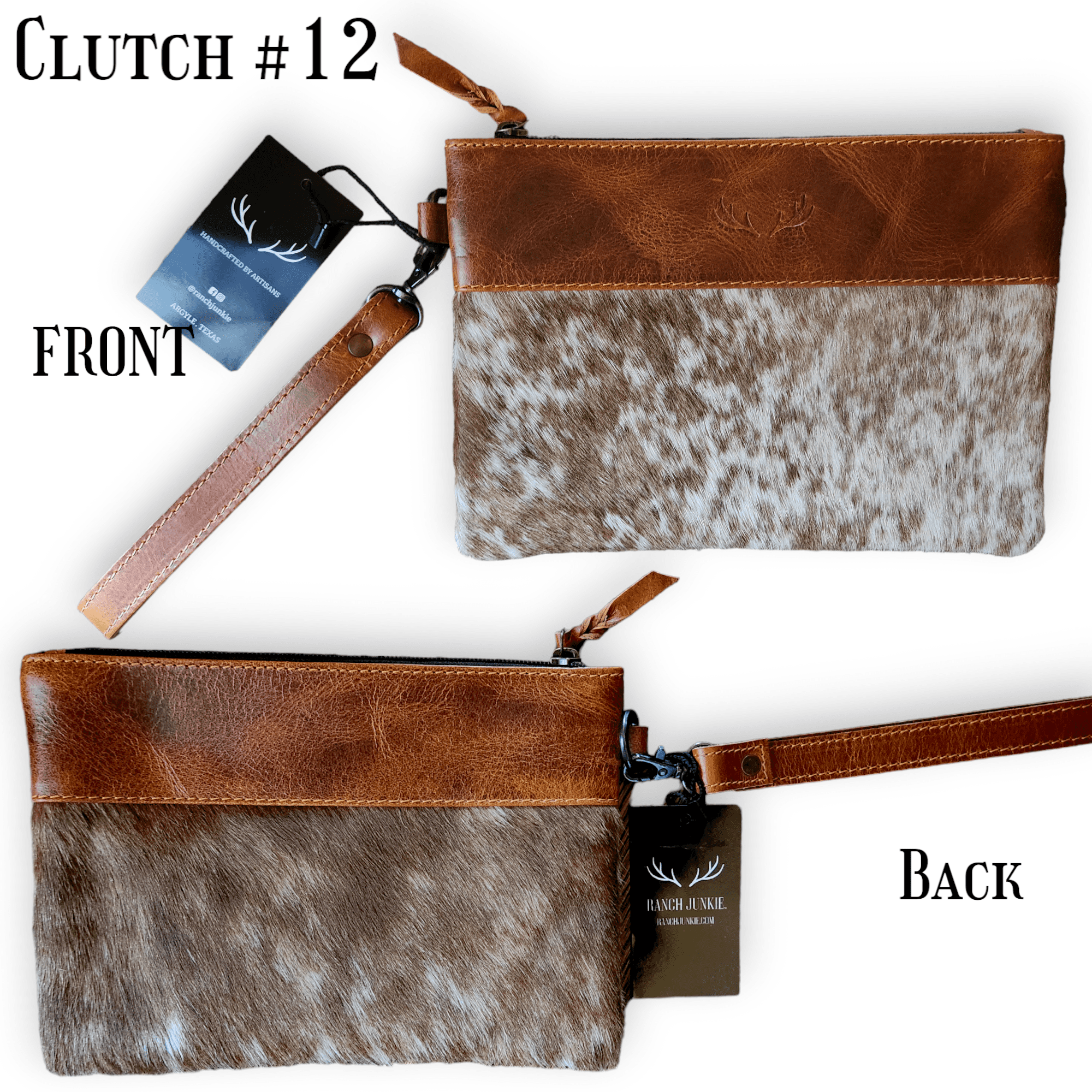 Sample Sale Highlands Genuine Cowhide Wristlet Clutch Bag - Ranch Junkie Mercantile LLC