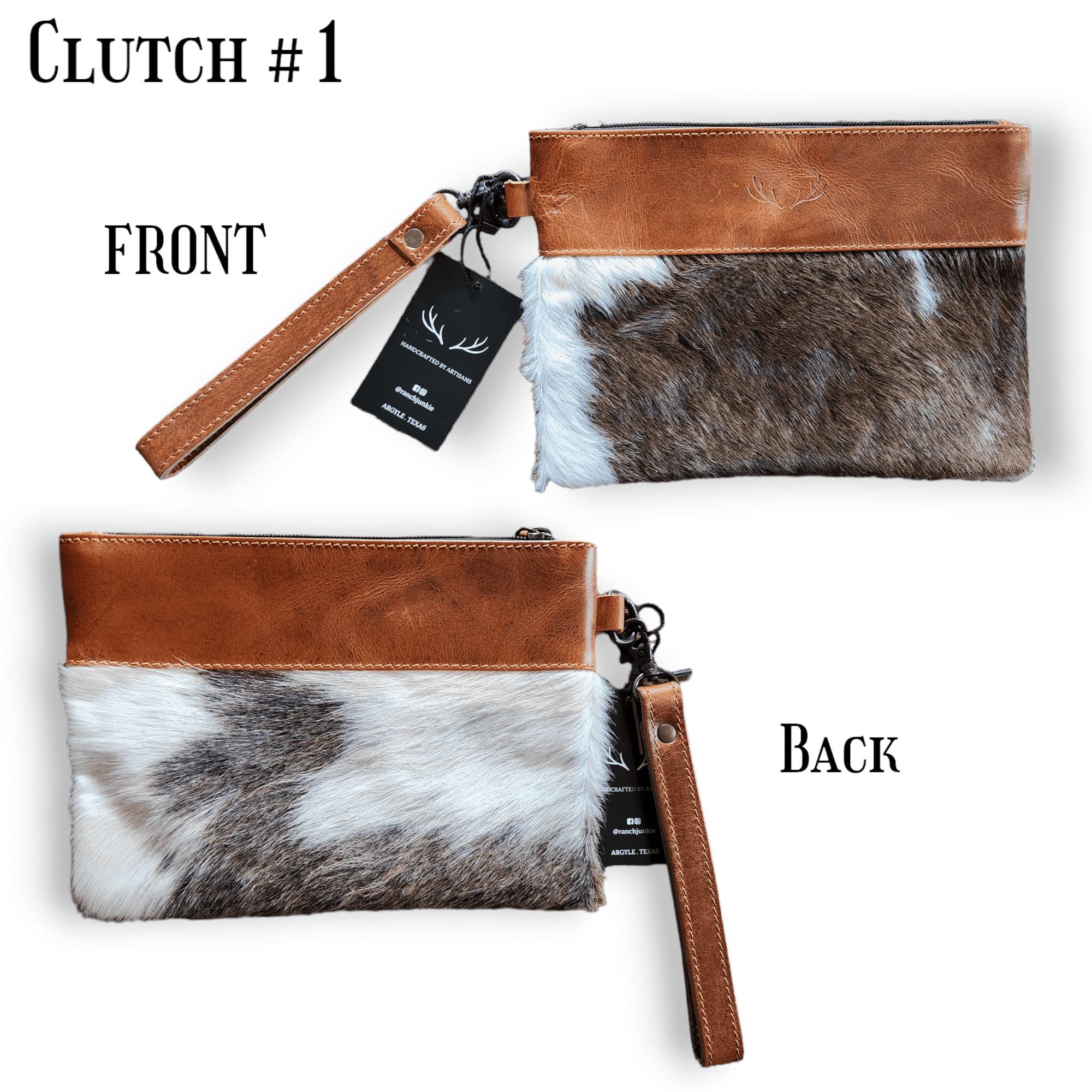 Sample Sale Highlands Genuine Cowhide Wristlet Clutch Bag - Ranch Junkie Mercantile LLC