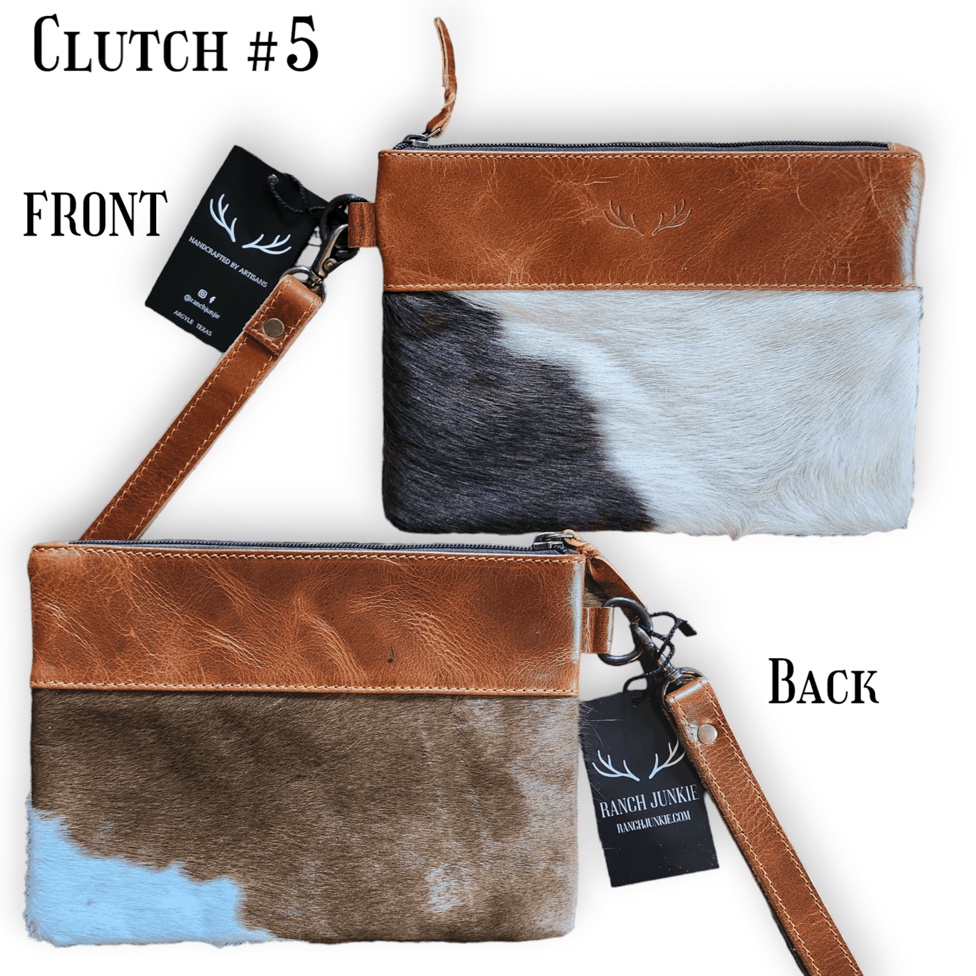 Sample Sale Highlands Genuine Cowhide Wristlet Clutch Bag - Ranch Junkie Mercantile LLC