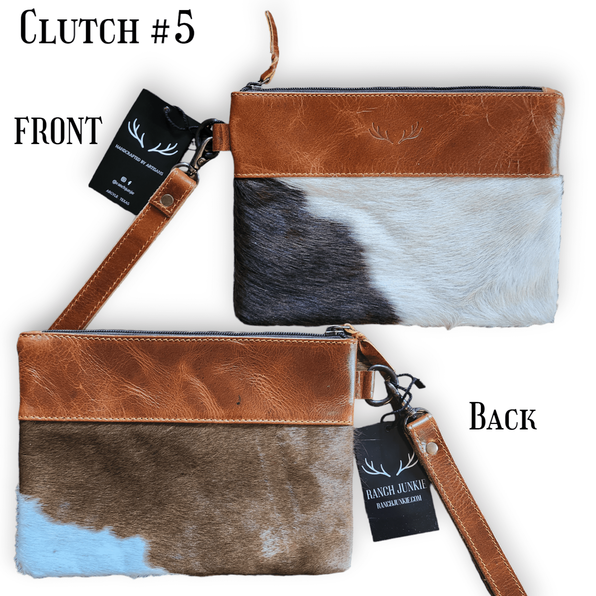 Sample Sale Highlands Genuine Cowhide Wristlet Clutch Bag - Ranch Junkie Mercantile LLC