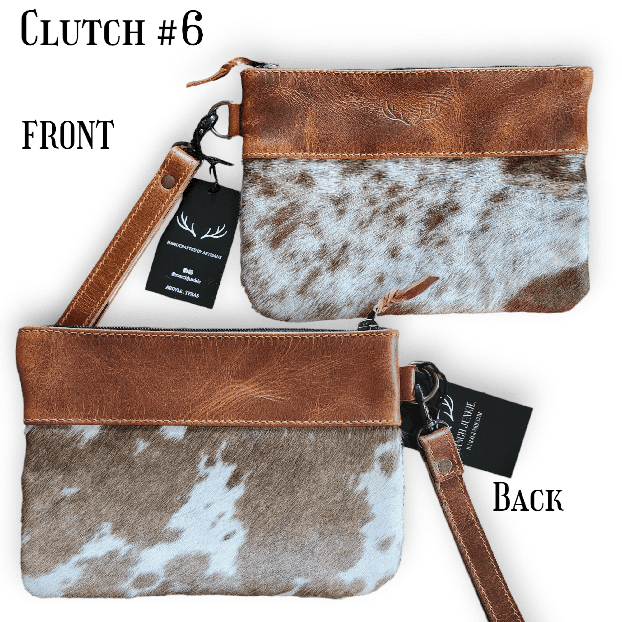 Sample Sale Highlands Genuine Cowhide Wristlet Clutch Bag - Ranch Junkie Mercantile LLC