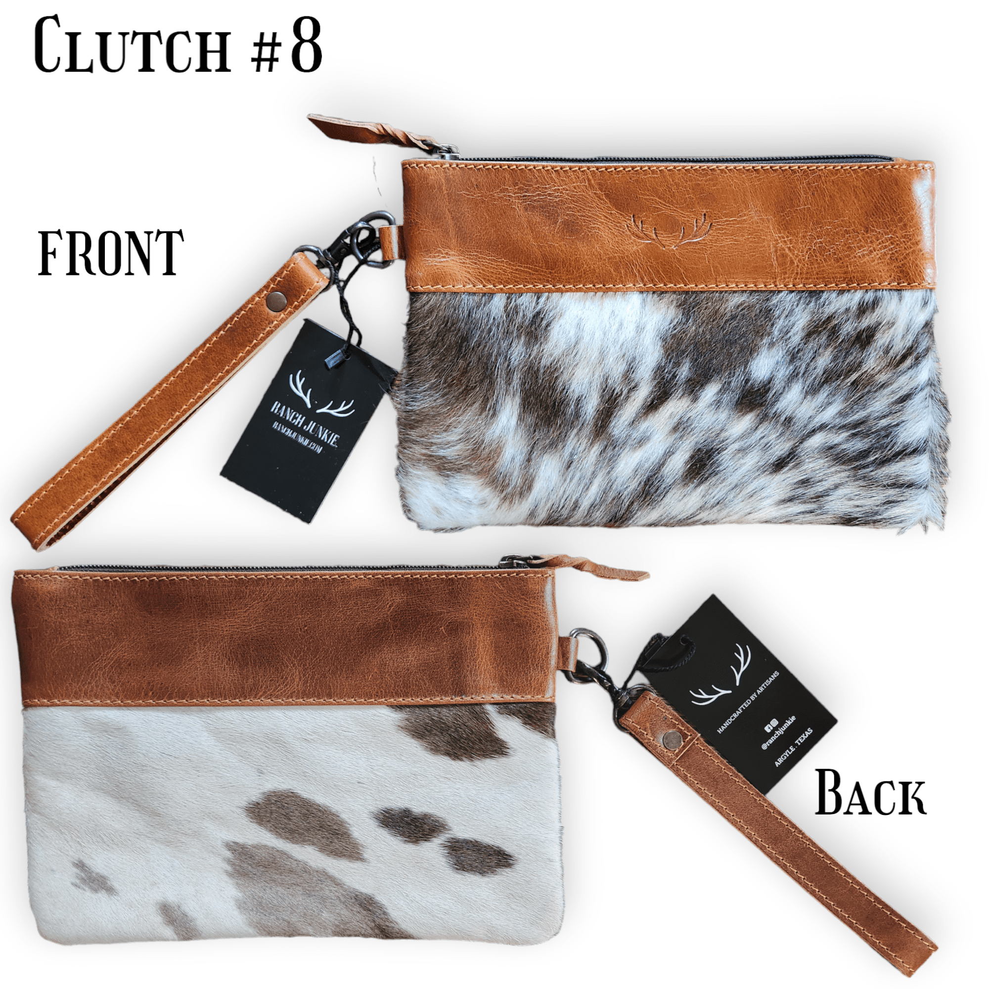Sample Sale Highlands Genuine Cowhide Wristlet Clutch Bag - Ranch Junkie Mercantile LLC 