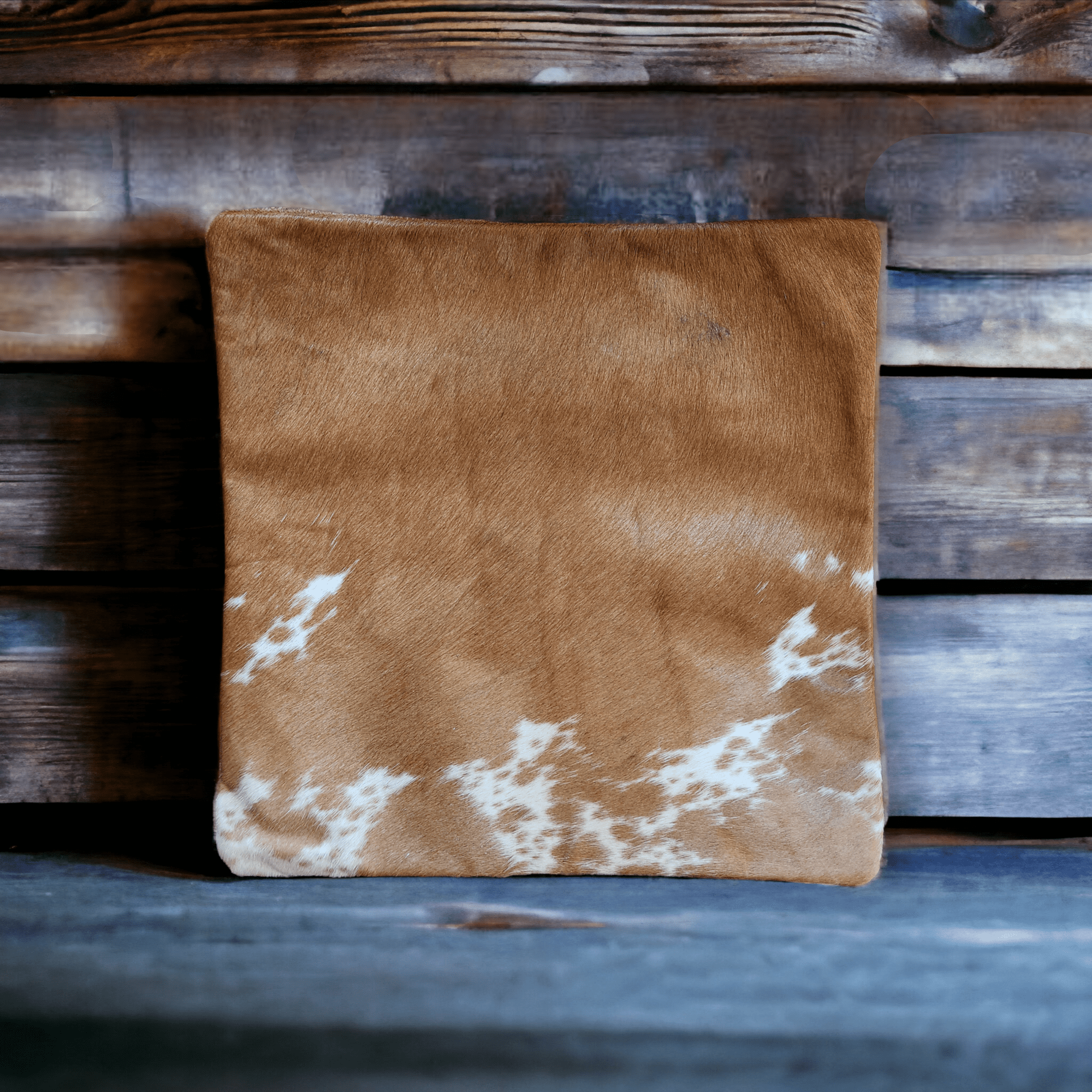 Sample Sale Highlands Genuine Cowhide Caramel Pillow Cover - Ranch Junkie Mercantile LLC